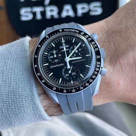 omega speedmaster rubber straps|omega rubber strap replacement.